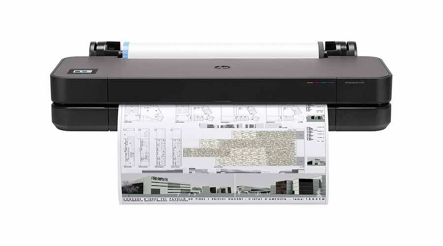 HP DesignJet T210 Large Format 24-inch Plotter Printer, with Modern Office Design (BAG32A), Black