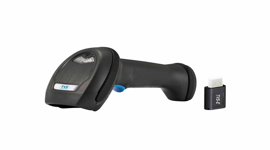 TVS Electronics BS-I201 S Bluetooth Barcode Scanner | Wireless connectivity Upto 25 Meters | Scans Both 1d and 2D bar Codes | Offline Storage Mode with 512000 Characters